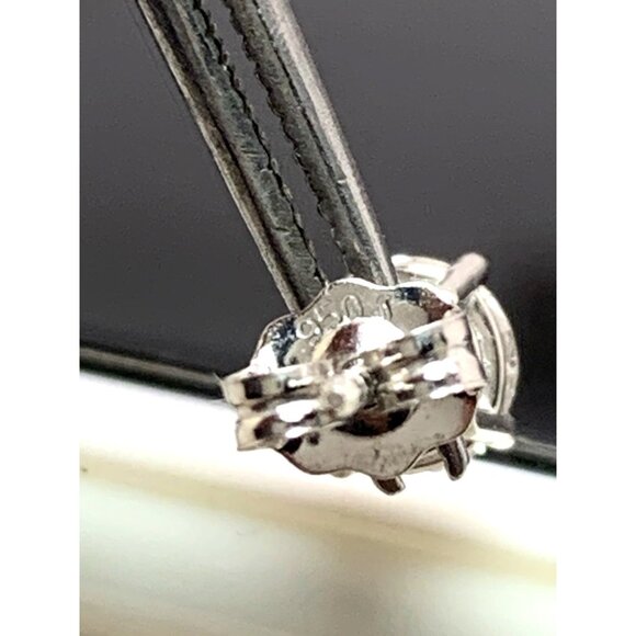 Diamond Earrings Platinum GIA Certified 1.00ctw VS2 H Natural Stud Push Back - Picture 12 of 14